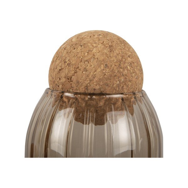 Borcan din sticlă cu capac din plută PT LIVING Gem, înălțime 24 cm, maro-image-3