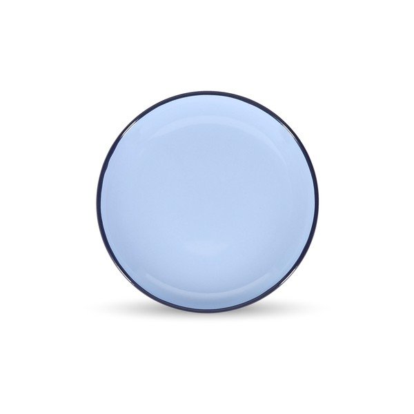 Farfurie albastră pentru desert  din gresie ø 18 cm Duo – ONA