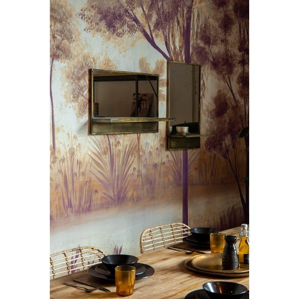 Oglindă de perete cu raft 37x61 cm Feyza – White Label-image-4