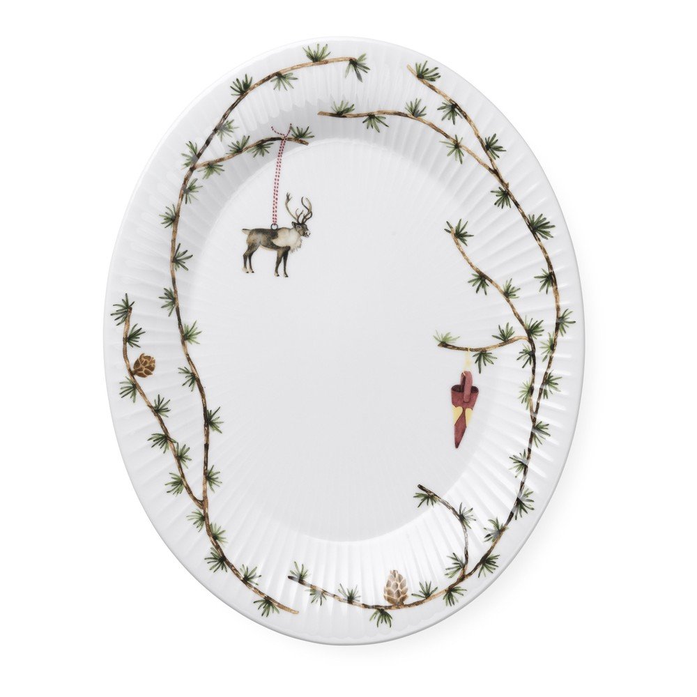 Tavă din porțelan 27x34 cm cu model de Crăciun Hammershøi Christmas – Kähler Design