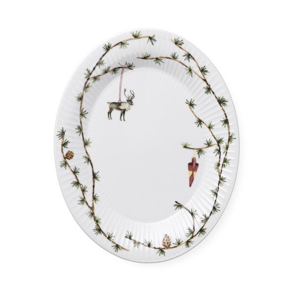 Tavă din porțelan 27x34 cm  cu model de Crăciun Hammershøi Christmas – Kähler Design