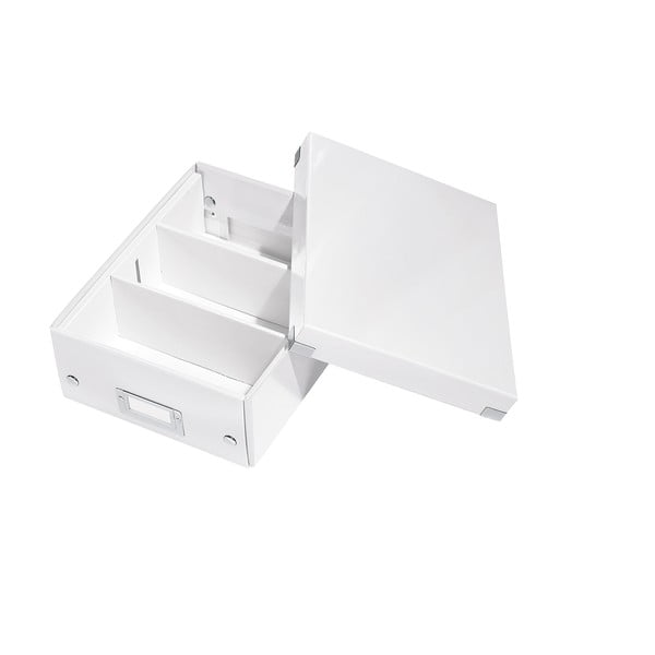Cutie de depozitare din carton cu capac albăClick&Store - Leitz