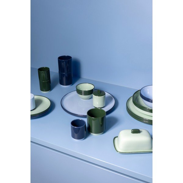 Ceașcă verde-închis pentru espresso din gresie ceramică 130 ml Duo – ONA-image-3