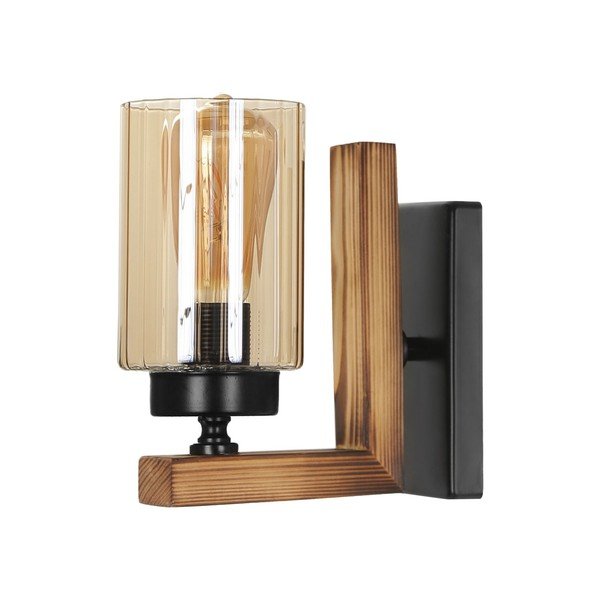 Aplică de perete neagră/în culoare naturală Linda – Opviq lights