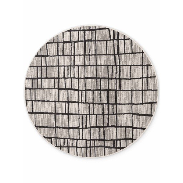 Covor pentru exterior și interior negru/crem rotund ø 160 cm Haringey Crouch – Ted Baker