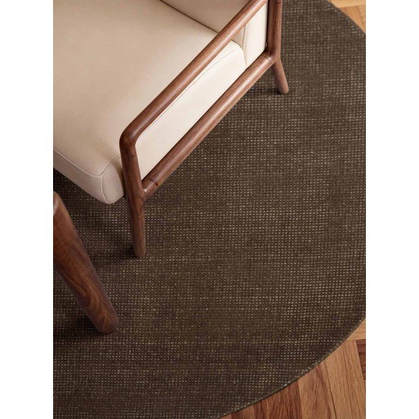 Covor maro țesut manual rotund din lână ø 200 cm Greenwich – Ted Baker-image-2