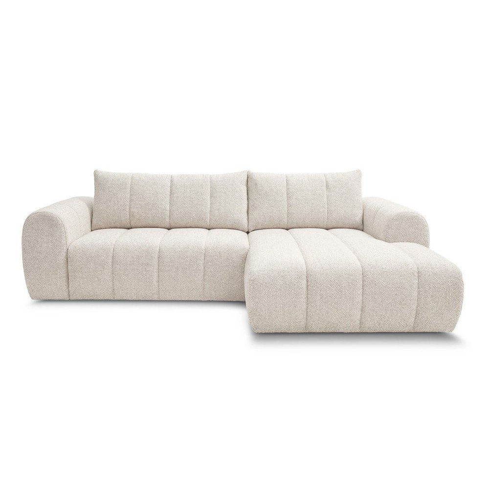 Colțar bej (cu colț pe partea dreaptă/cu șezlong) Nesty – Bobochic Paris