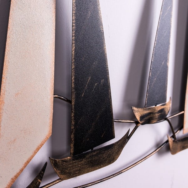 Decorațiune de perete din metal 117x52 cm Ocean – Wallity-image-3