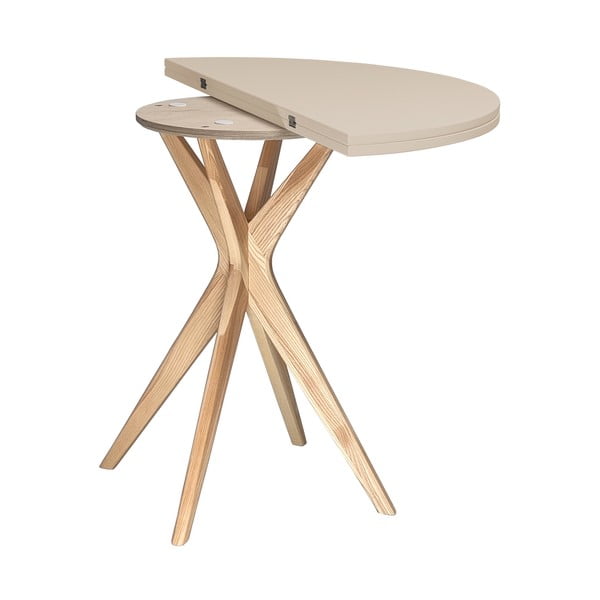 Masă de dining rotundă extensibilă 45x90 cm Jubi – Ragaba-image-3