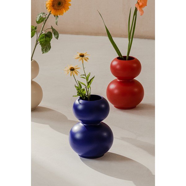 Vază albastru-închis din ceramică (înălțime 36 cm) Tuga – noo.ma-image-3