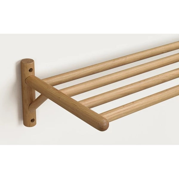 Pantofar în culoare naturală suspendat din lemn masiv de stejar Milford - Rowico-image-2