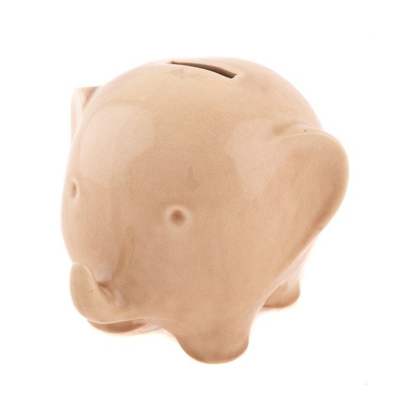 Pușculiță din ceramică Dakls Elephant, înălțime 11,5 cm, maro