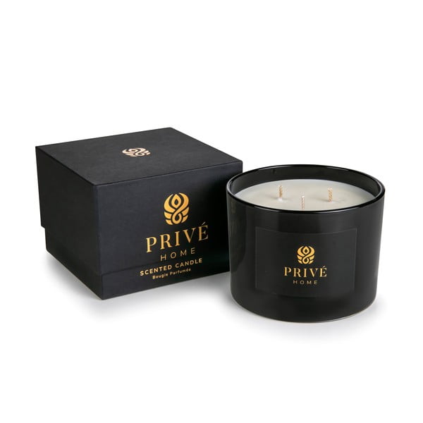 Lumânare parfumată din ceară de soia timp de ardere 35 h Black Wood – Privé Home-image-2