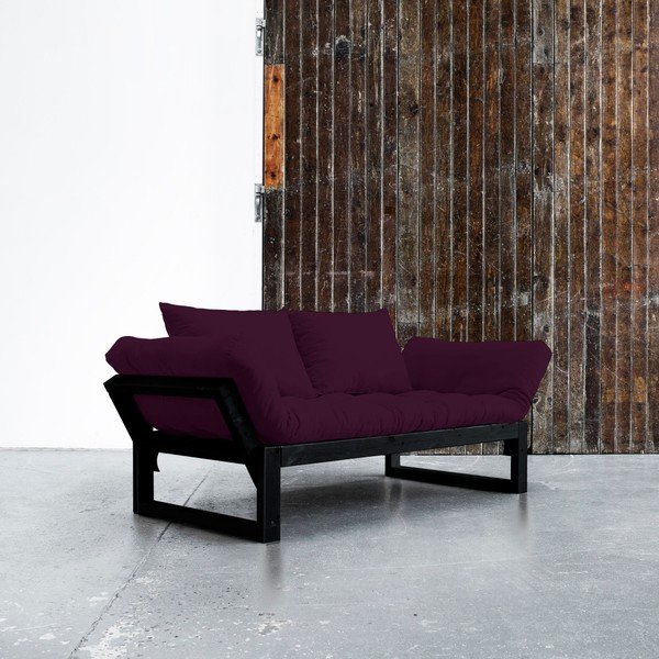 Canapea extensibilă Karup Edge Black/Purple Plum-image-1