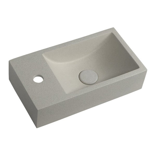 Chiuvetă mică pentru WC gri deschis din beton 40x22 cm Crest – Sapho