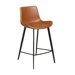 Scaun de bar din piele artificială DAN-FORM Denmark Hype, maro deschis