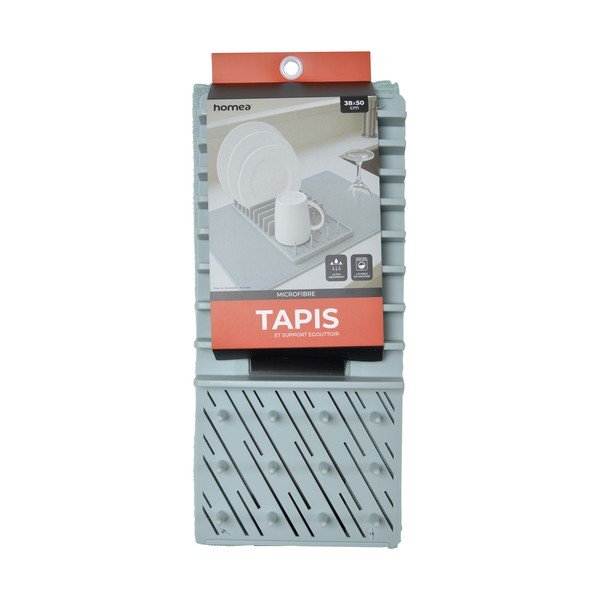 Scurgător de vase albastru deschis din plastic 50x38 cm – Homéa-image-2