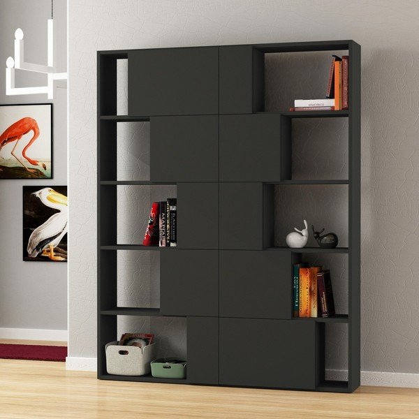 Bibliotecă Ondatoo Set Anthracite, gri antracit-image-1