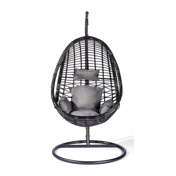 Fotoliu suspendat din ratan artificial gri închis Tahiti - Bonami Selection-image-1