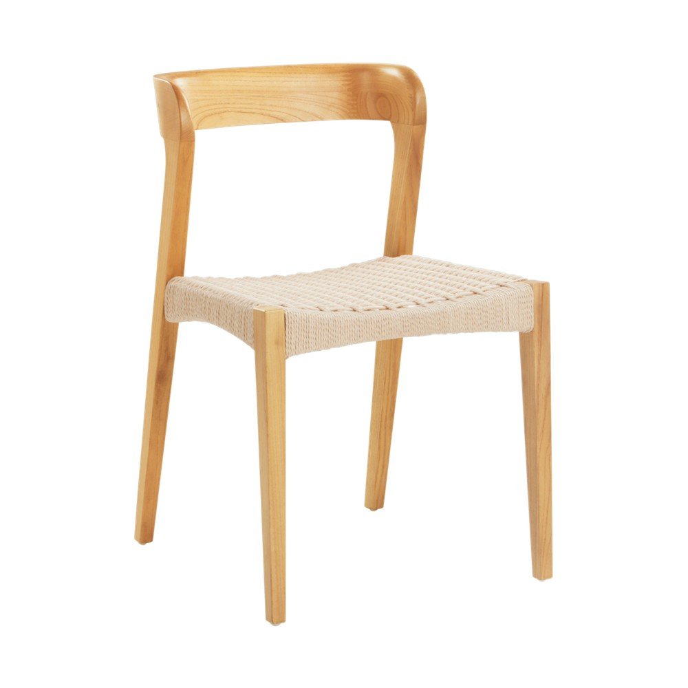 Scaun de dining în culoare naturală din lemn de ulm Vikdalen – Jotex