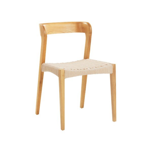 Scaun de dining în culoare naturală din lemn de ulm Vikdalen – Jotex