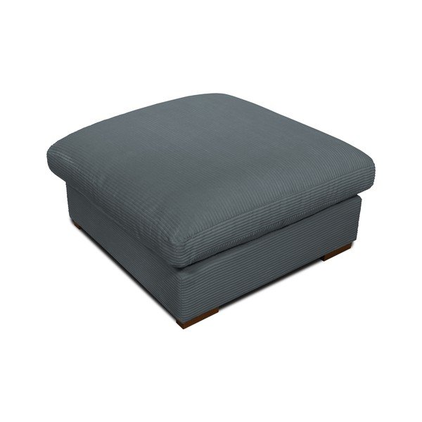 Taburet gri cu tapițerie din catifea reiată Comfy – Scandic-image-3