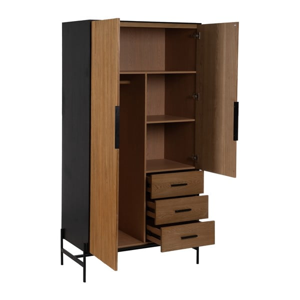 Șifonier în culoare naturală cu aspect de lemn de frasin 104x203 cm – Ixia-image-2