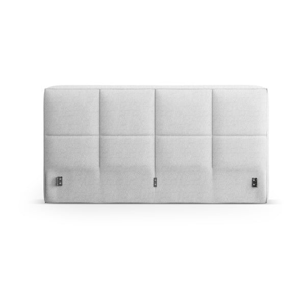 Tăblie de pat gri deschis tapițată 209x100 cm Darren – Micadoni -image-2