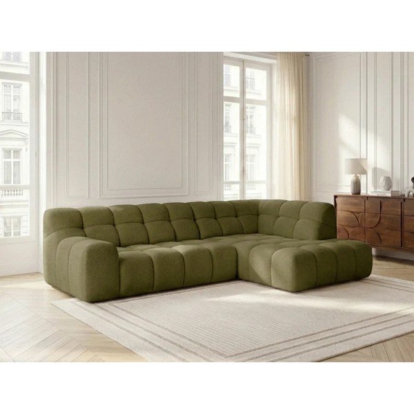 Colțar verde extensibil/cu reglaj electric al șezutului (cu colț pe partea stângă/în formă de ”L”) Andre – Bobochic Paris-image-4