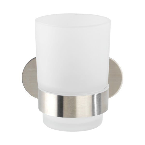 Suport pentru periuța de dinți argintiu mat autoadeziv din sticlă Orea – Wenko-image-3