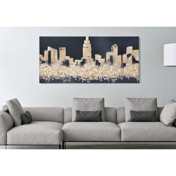 Tablou 150x70 cm Golden City - Mauro Ferretti-image-1