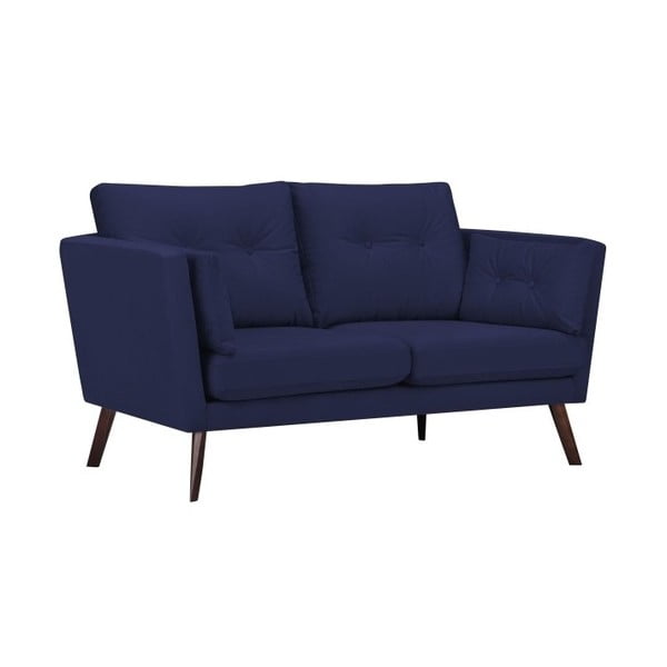Canapea cu 2 locuri Mazzini Sofas Cotton, albastru nautic