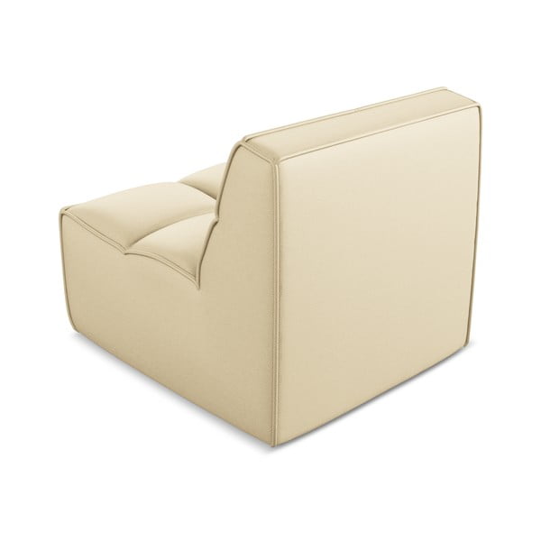 Modul pentru canapea modulară crem cu tapițerie din imitație de piele Kalai – Makamii-image-3