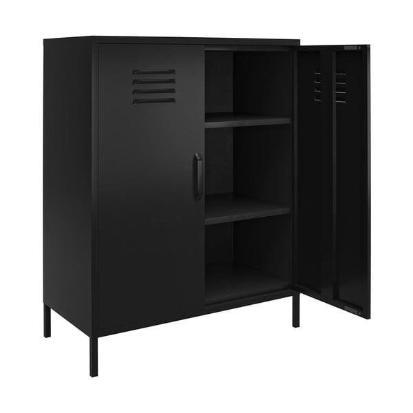 Dulap negru din metal 40x102x80 cm Mission District – Støraa-image-4