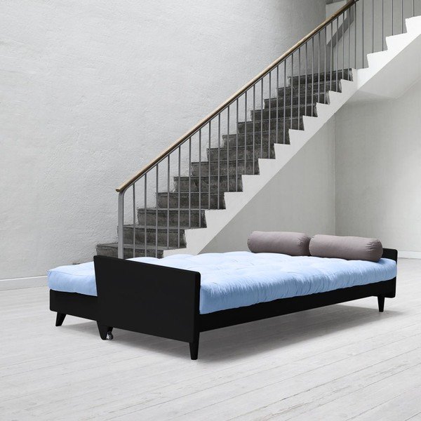 Canapea extensibilă Karup Indie Black/Celeste/Gris-image-1