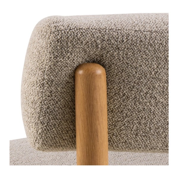 Fotoliu bej cu tapițerie din țesătură bouclé Burley – Actona-image-3