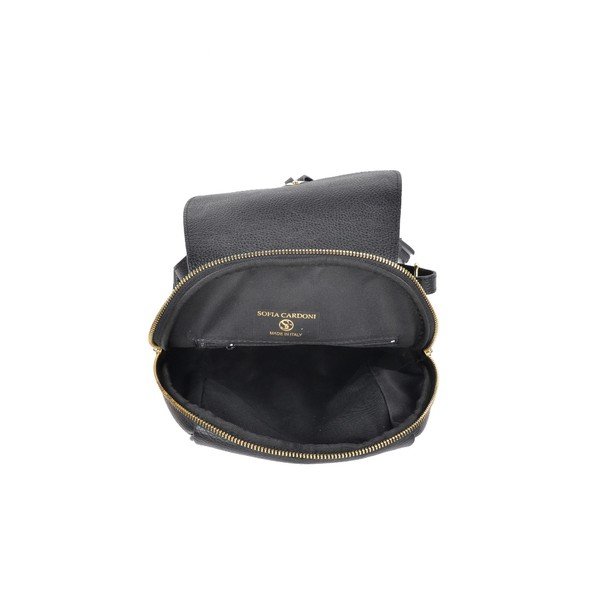 Rucsac din piele Sofia Cardoni Fausto, negru-image-3