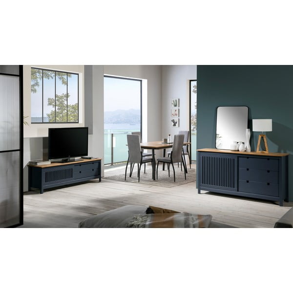 Comodă din lemn Marckeric Bruna, gri-image-1