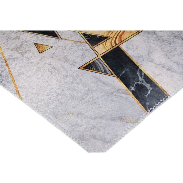 Covor tip traversă negru-alb lavabil 80x200 cm – Vitaus-image-2