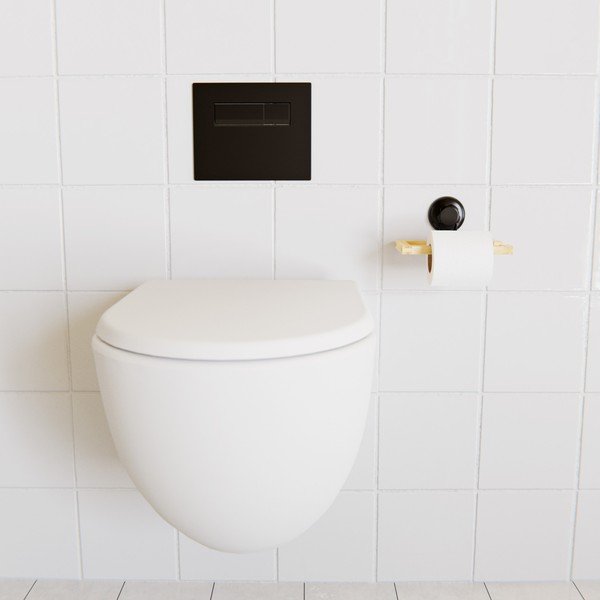 Suport din bambus autoadeziv pentru hârtie de toaletă Compactor Bestlock SPA-image-2