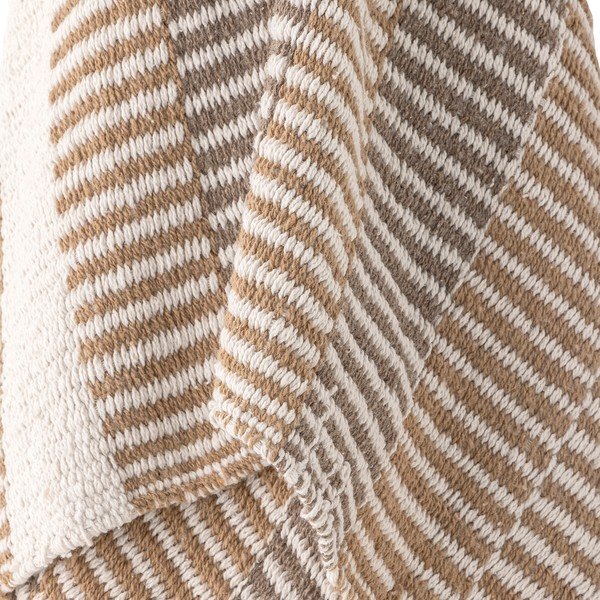 Pătură în culoare naturală din bumbac reciclat 130x160 cm Isnel – Bloomingville-image-4