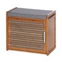 Pantofar gri/maro cu bancă din bambus Bahari – Wenko