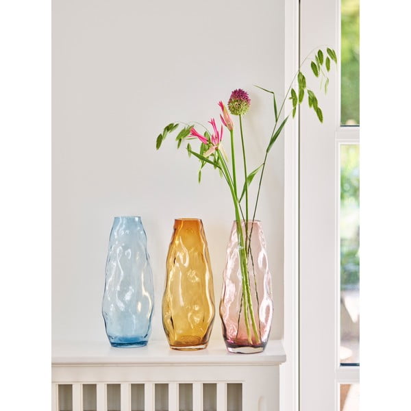 Vază din sticlă Bahne & CO, înălțime 28 cm, albastru deschis-image-2