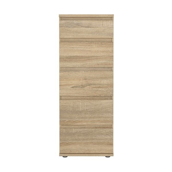Comodă în culoare naturală înaltă cu aspect de lemn de stejar 40x107 cm Nova – Tvilum