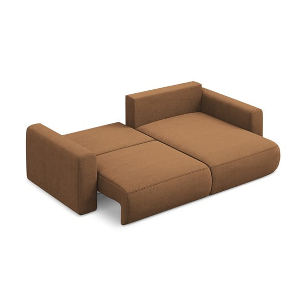 Colțar teracotă extensibil/cu spațiu de depozitare (cu colț pe partea dreaptă/cu șezlong) Kapua – Makamii-image-3