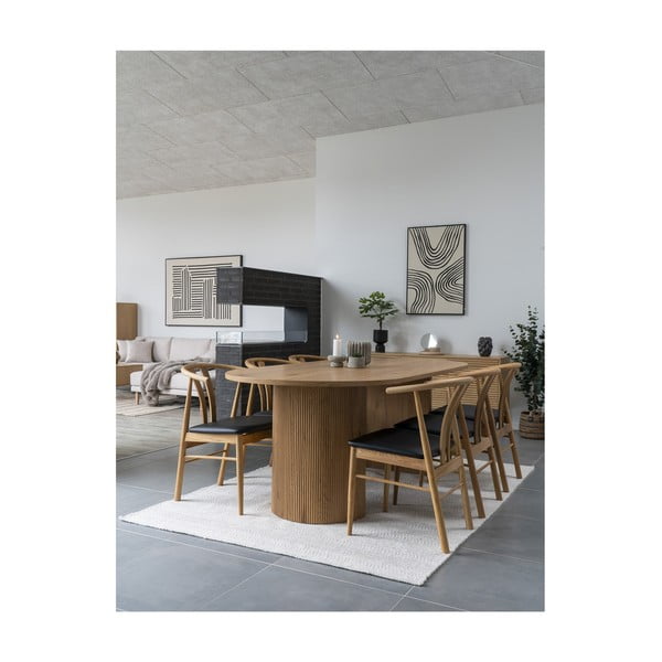 Masă de dining cu aspect de lemn de plop 100x210 cm Boavista – House Nordic-image-2