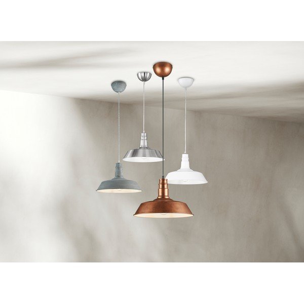 Lustră argintiu-mat din metal cu abajur din metal ø 36 cm Will – Reality-image-1