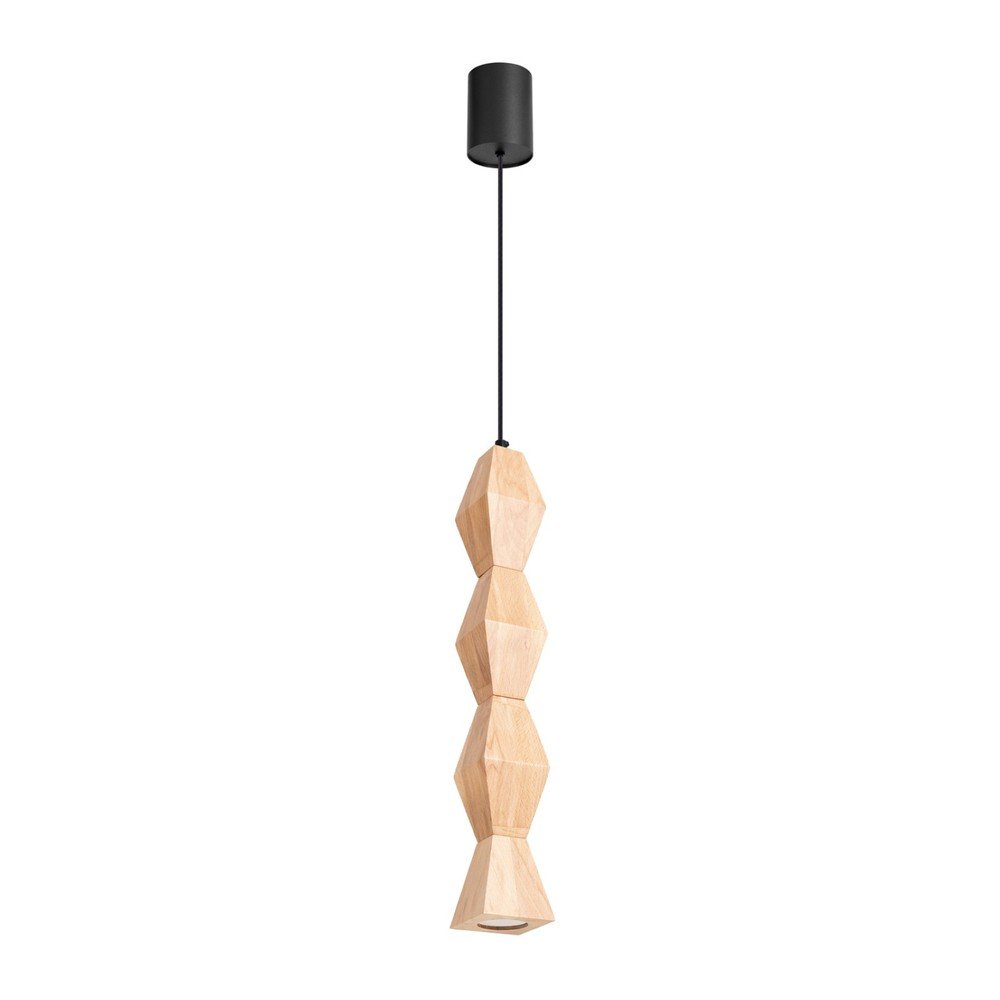 Lustră în culoare naturală din lemn de fag ø 8 cm Cubo – Sollux