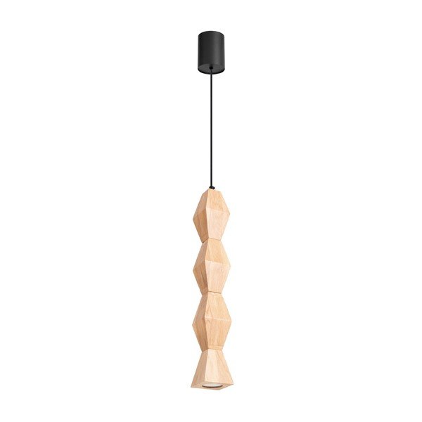 Lustră în culoare naturală din lemn de fag ø 8 cm Cubo – Sollux