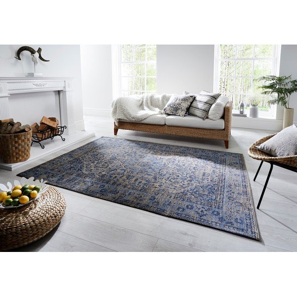 Covor țesut manual Flair Rugs Palais, 120 x 170 cm, albastru-image-2